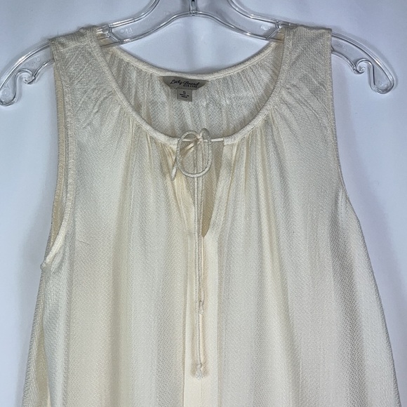 Lucky Brand popover sheer sleeveless blouse Sz S - Picture 5 of 11